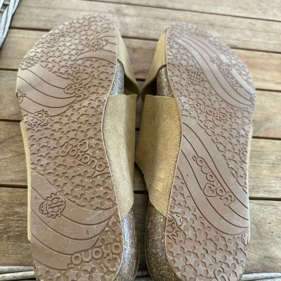 Yokono Tan Suede Crisscross Slide Sandals 9.5 - Picture 6 of 6